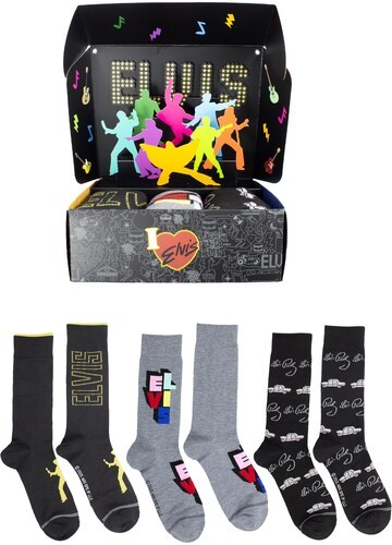 Elvis Presley – Perri – Elvis Presley – 3D Pop Up – Crew Socks (Assorted Styles