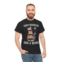 Cat Lover Book Reading Librarian Women Teacher Gift Men School Shirt