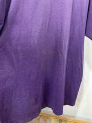 VTG 90s Paper Thin Plum Purple Burnout Worn Blank Bold T-Shirt Size XL