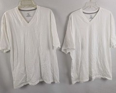 Jockey Thorobred TWO V-Neck White Cotton T-shirt NWOT Size XXL