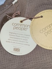 Common People Mens XL Seersucker GD Tee Brown Pocket Tshirt Cotton Minimalist