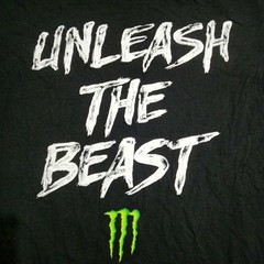 Monster Energy Unleash The Beast Graphic T-Shirt Mens Medium Black Green Logo