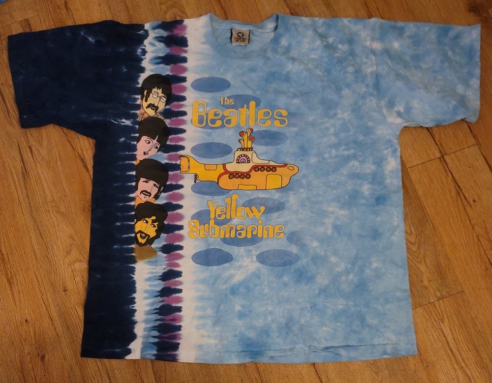 The Beatles 2005 Yellow Submarine Liquid Blue Music Band T-Shirt Men’s Size-2XL