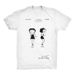 Betty Boop Patent T-Shirt.Premium Cotton Tee Comfy on Black White or Gray. NEW