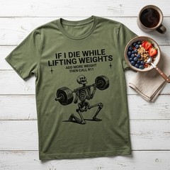 Funny Skeleton Gym Weightlifting Workout Unisex T-Shirt