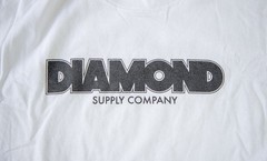 Diamond Supply Co T Shirt Brand Logo White Size Large