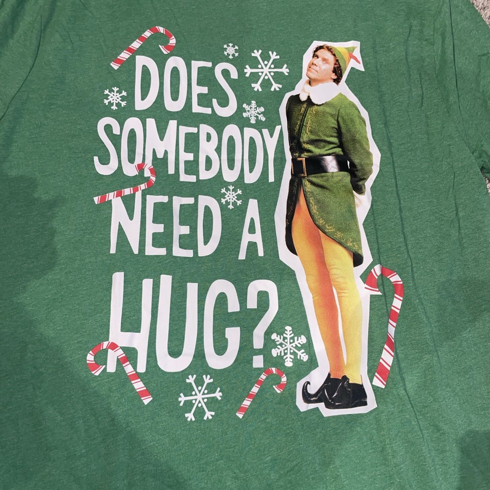 ELF WILL FARREL NEED A HUG ? CHRISTMAS T-Shirt MENS 2XL XXL NEW w/ TAG