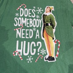ELF WILL FARREL NEED A HUG ? CHRISTMAS T-Shirt MENS 2XL XXL NEW w/ TAG