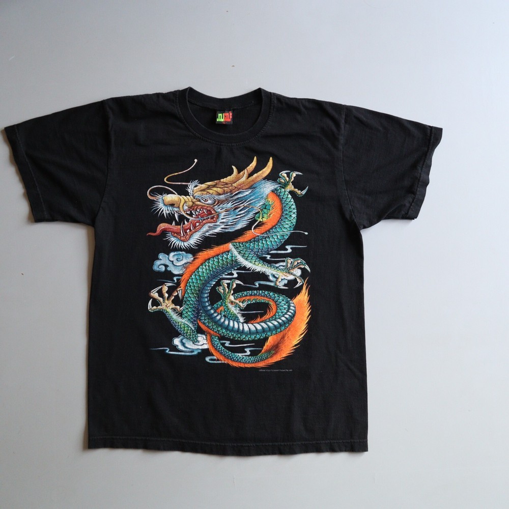 Dragon Shirt Mens Large Black Joligolf Joli Golf Thailand Oriental L