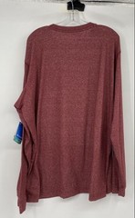 Columbia Mens Red Henley Neck Long Sleeve Omni-Wick Thermal T-Shirt Size XXL
