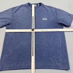 Kith Shirt Mens Large Blue Logo Graphic Tee Mineral Wash Cotton Crewneck