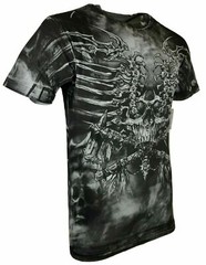 Xtreme Couture Affliction Men’s T-Shirt IRONE BONE Black Tattoo Biker S-5XL