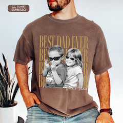 Best Dad Ever kids Photo Shirt Custom Vintage Photo Father’s Day Gift