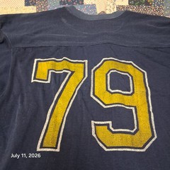 Vintage Champion Moorhead State University Jersey Size Large Navy Blue 70s 80s
