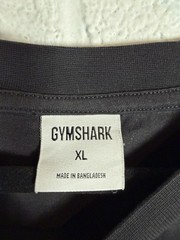 Gymshark Strength Dept Graphic T Shirt XL Black Oversized Gothic Logo Gym Tee￼