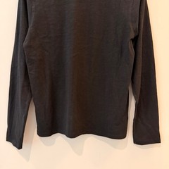 Quince Long Sleeve T Shirt 100% Organic Cotton Slub Basic Trip Black Small NWOT