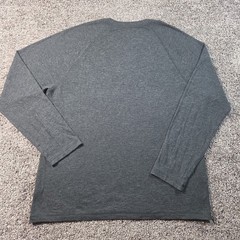 Faherty Henley Mens XL Heather Gray Cloud Cotton Long Sleeve Raglan Casual Shirt