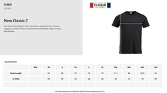 CLIQUE T-Shirt NEW CLASSIC-T Men’s Cotton Short Sleeve Jersey T-Shirt