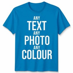 Personalised Print Unisex Tshirt Custom Unisex Tshirt Customise Text Or Photo