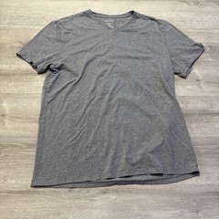 Apt 9 Premier Flex Mens Large Gray V Neck T Shirt Stretch Casual Tee