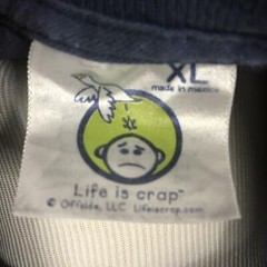 Life is Crap ‘First Born’ Blue Men’s Short Sleeve Graphic T-shirt XL
