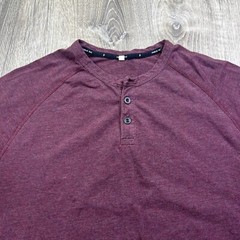 Public Rec Go To Long Sleeve Henley Men’s L Large Stretch Performance Logo