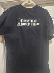 Johnny Cash At Folsom Prison Shirt Zion Rootswear Large Black 2004 Vintage Y2K