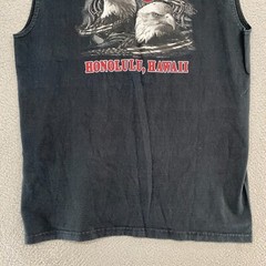 Harley Davidson Tank Mens Large USA Made Y2K Eagles Pacific Patriotic Hawaii