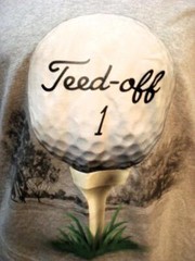Teed Off 1 Golf Ball Grey T Shirt XXL Shirts Happen Big & Tall Machine Wash Gray