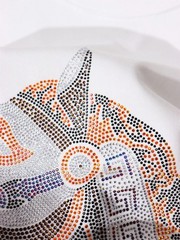 New Men Luxury Diamond Horse Rhinestones Fashion T-Shirt High Quality