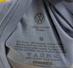 Volkswagen Bus Surfer T Shirt Mens Small Blue California Hippie Beach Bum VW
