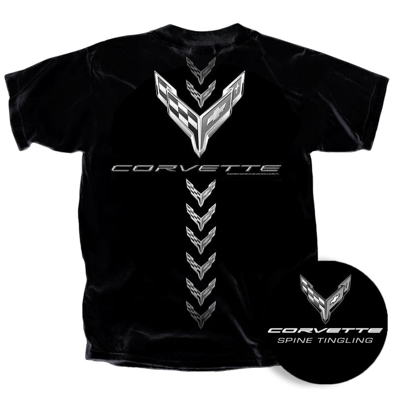 Corvette C8 Spine Tingling Vintage Graphic T-Shirt Sports Car Fan Tee