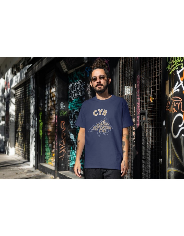 CYB High School Bobcats Adult Youth Graphic Tee Pride Navy Blue Charlie Y Brown