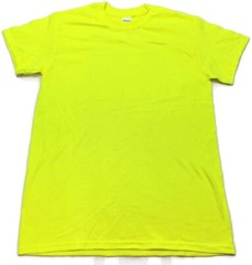 Mens’s Safety Yellow Cotton Blend High Vis Long Short Sleeve T Shirt X2 Small