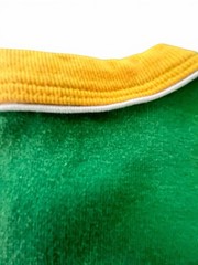 PONY Men’s Medium Green/Yellow Ringer T-Shirt Graphic Logo Crew Neck VNTG RETRO