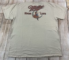 Tee Luv Miller High Life Tan T Shirt Size Large