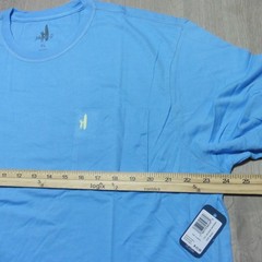JOHNNIE O Mens XL T SHIRT PALM PARADISE MALIBLU GOLF AQUA BLUE SANTA MONICA TEE
