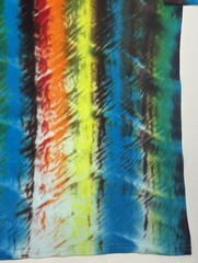 Artisan Handmade Tie Dye Adult T-Shirt Size Large Unique Rainbow Design Tee NEW