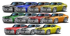 1969 Chevelle SS Hardtop Classic Garage Sign Wall Art Graphic Sticker