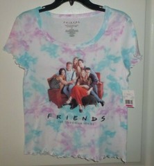 FRIENDS TIE DYE JUNIOR GIRLS SMALL NEW T-SHIRT WITH TAG FRIENDS TV SHOW