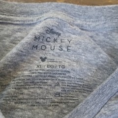Disney Mickey Mouse Classic Graphic T-Shirt – Men’s Size XL Heather Gray Super