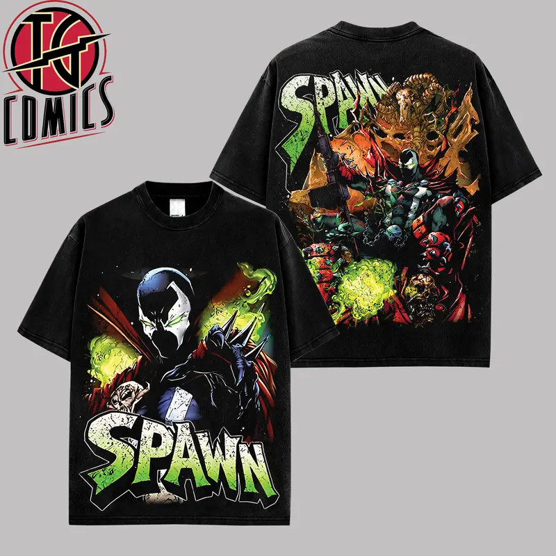 Spawn Comic Book Graphic Premium Cotton T-Shirt (Made In US), Al Simmons Image