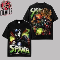 Spawn Comic Book Graphic Premium Cotton T-Shirt (Made In US), Al Simmons Image