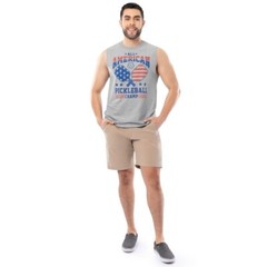 Way to Celebrate Men’s 4th of July Pickleball Champ Graphic Muscle Tank (Medium)