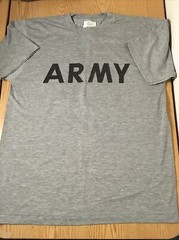 New Mens “Navy” Gray T-shirt Physical Fitness Uniform Stretchy Size Medium