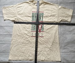 Vintage 90s Single Stitch Band Tee Style Heart Throb Shirt XXL 1993 White Defect