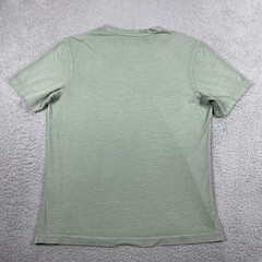 Alesbury Garment-Dyed V-Neck T-Shirt Mens Large Green Slub Short Sleeve Tee