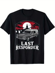 Men’s Gothic Last Responder Halloween T-Shirt – Morbid Death Humor Design with A