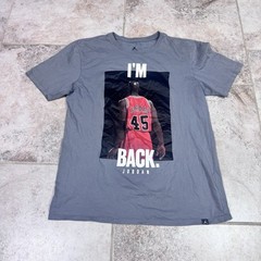 Jordan I’m Back #45 Nike Air Gray Shirt Mens Medium Short Sleeve Basketball
