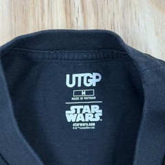 Star Wars Uniqlo Black T-Shirt Darth Vader Dark Side Galaxy Medium